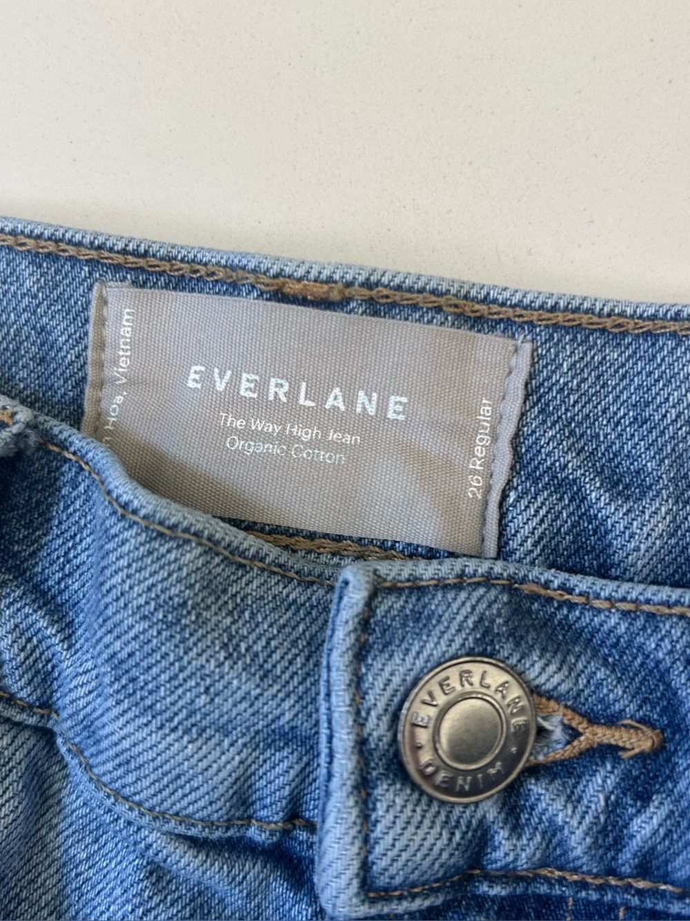 Everlane Way High Jean Light Wash Straight Leg Jeans 26 - Picture 3 of 8